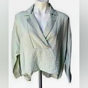 Anthropologie Mint Textured Top